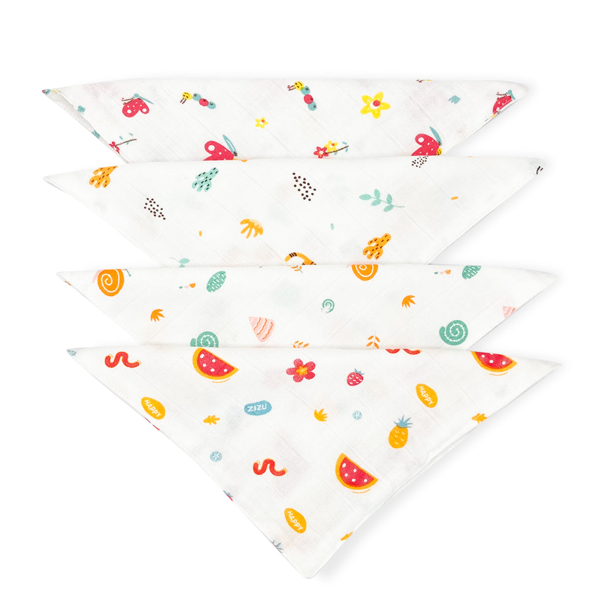 Muslin Baby Wipes / Newborn Napkin - 100% Organic Cotton (Pack of 4)