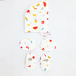 Double Layer Newborn Muslin Baby Cap Mitten Booties Set- Happy Zizu