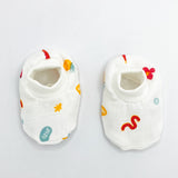 Double Layer Newborn Muslin Baby Cap Mitten Booties Set- Happy Zizu