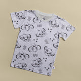 Tiger Print Premium Cotton T-shirt | Comfy Half Sleeve TShirt | Grey