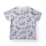 Tiger Print Premium Cotton T-shirt | Comfy Half Sleeve TShirt | Grey