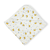 Muslin Hooded Towel for Baby- 6 Layer - 100% Organic Cotton - Crown