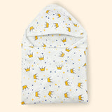 Muslin Hooded Towel for Baby- 6 Layer - 100% Organic Cotton - Crown