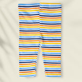 TShirt & Pants -Pyjama Set -Navy Blue Tshirt Striped Pants