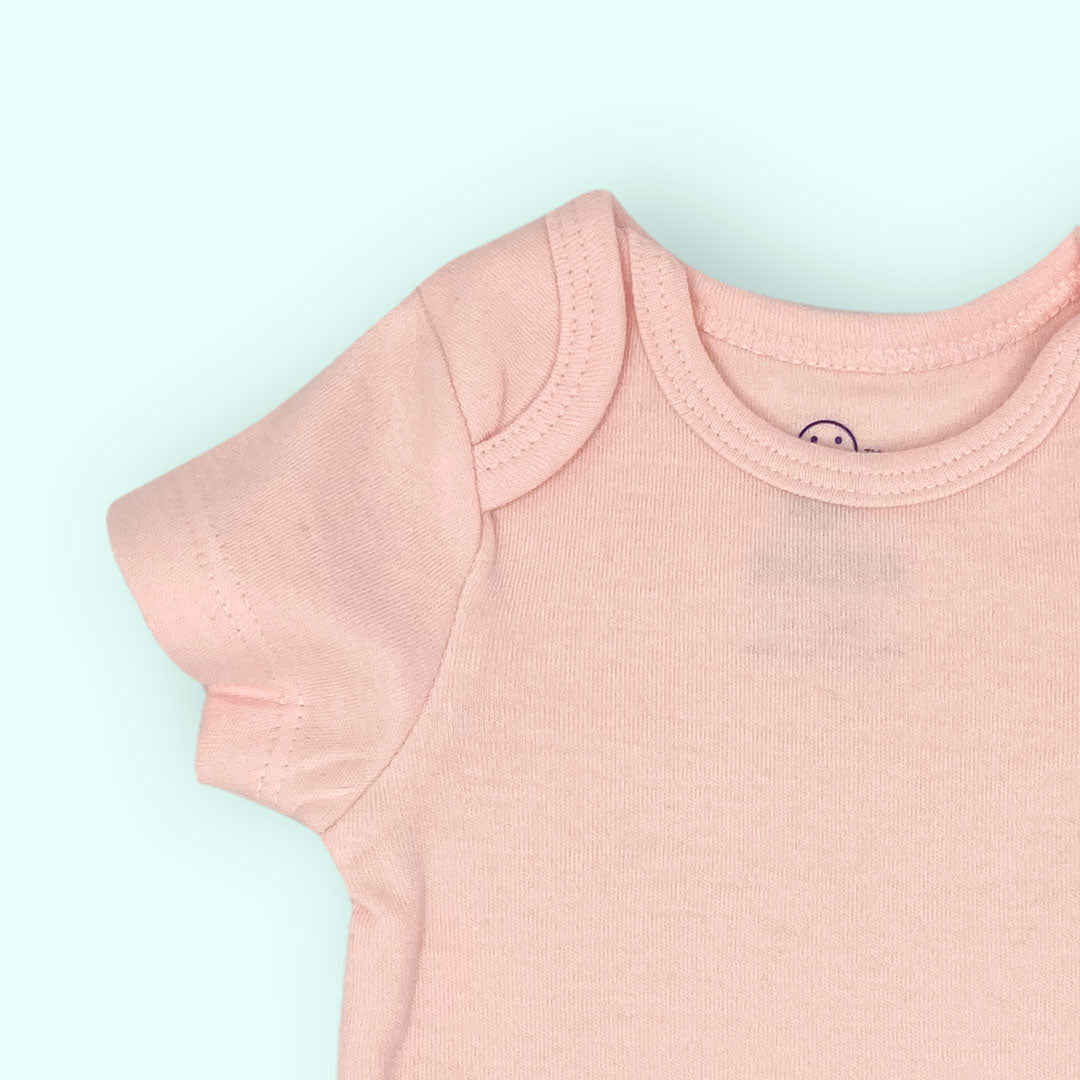 Newborn Baby Onesie, Baby Pink Color | 100% Premium Cotton Bodysuit
