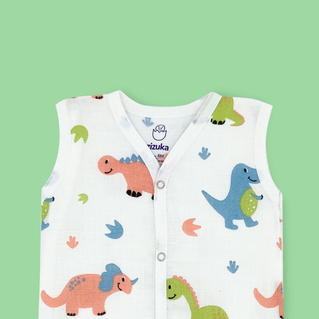 Organic Cotton Muslin Jabla - Dino