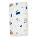 Organic Cotton Muslin Swaddle/Blanket combo  - Cute Prints Towel (Pack of 4)